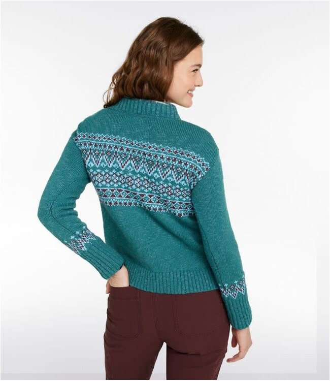 L.L.Bean W's Cotton Ragg Sweater, Crewneck Fair Isle