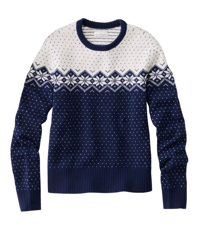 L.L.Bean W's Signature Camp Merino Wool Sweater, Pullover Novelty