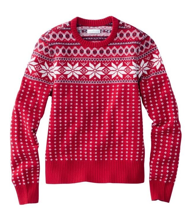 L.L.Bean W's Signature Camp Merino Wool Sweater, Pullover Novelty