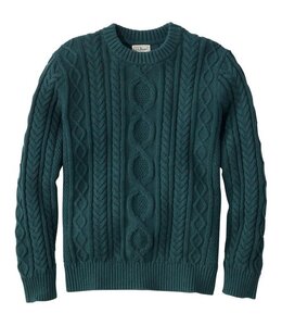 L.L.Bean M's Bean's Heritage Soft Cotton Fisherman Sweater, Crewneck