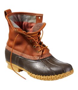 L.L.Bean M's Bean Boots 8", Flannel-Lined Insulated