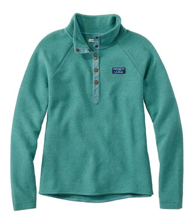 L.L.Bean W's Lakewashed Double-Knit Quarter-Snap