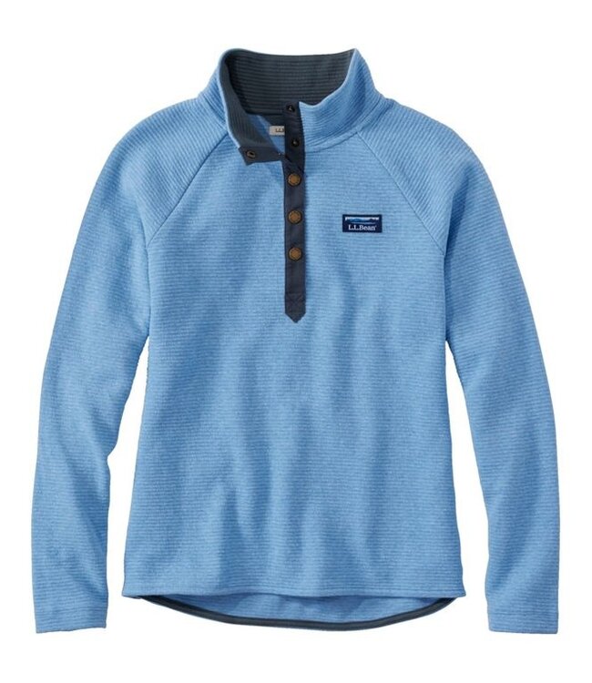 L.L.Bean W's Lakewashed Double-Knit Quarter-Snap