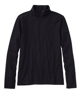 L.L.Bean W's Soft Stretch Supima-Blend Tee, Turtleneck