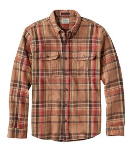 L.L.Bean M's 1912 Field Flannel Shirt, Slightly Fitted Untucked Fit, Plaid