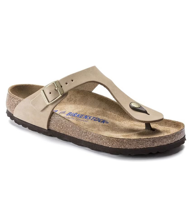 Birkenstock W's Gizeh Soft Footbed Nubuck Leather