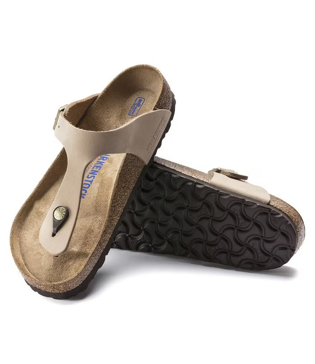 Birkenstock W's Gizeh Soft Footbed Nubuck Leather