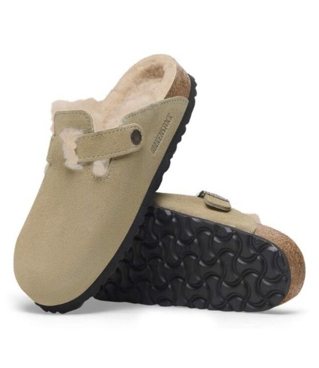 Birkenstock Boston Shearling Suede Leather