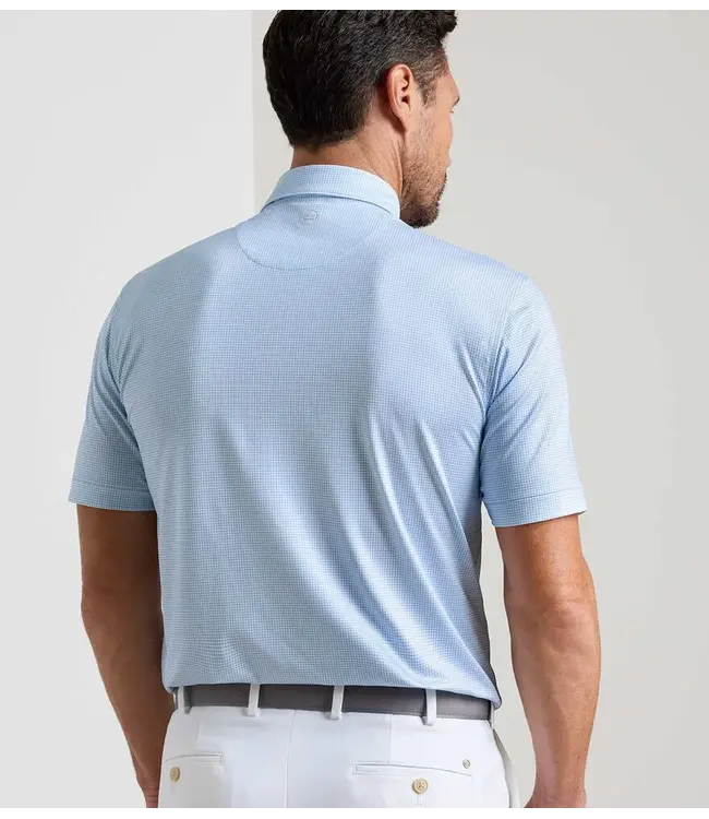 Peter Millar M's Gingham Performance Jersey Polo