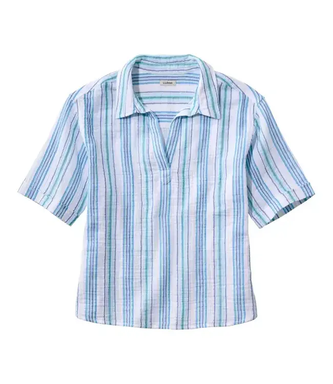 L.L.Bean W's Cloud Gauze Shirt, Polo