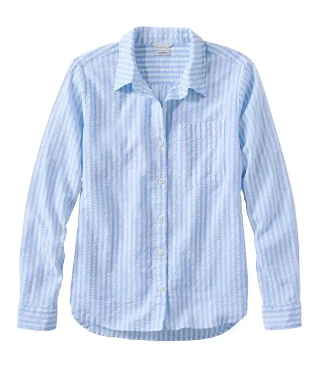 L.L.Bean W's Bean's Seacoast Seersucker Big Shirt