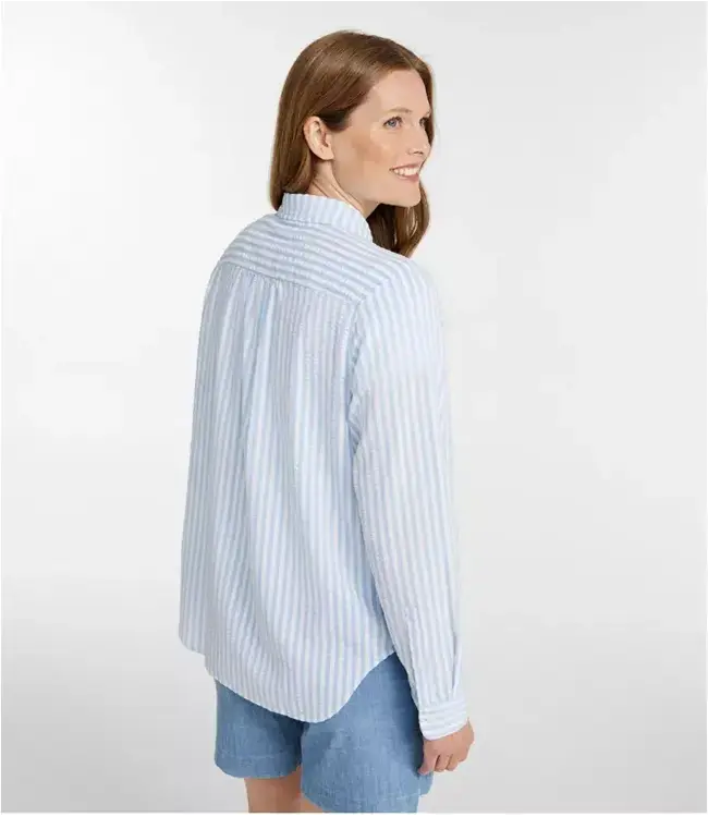 L.L.Bean W's Bean's Seacoast Seersucker Big Shirt