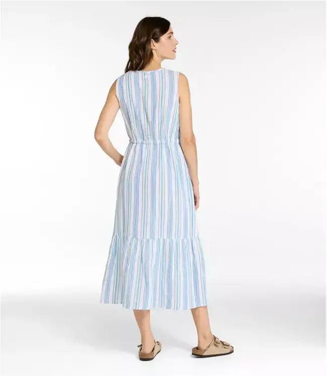 L.L.Bean W's Cloud Gauze Midi Dress, Stripe