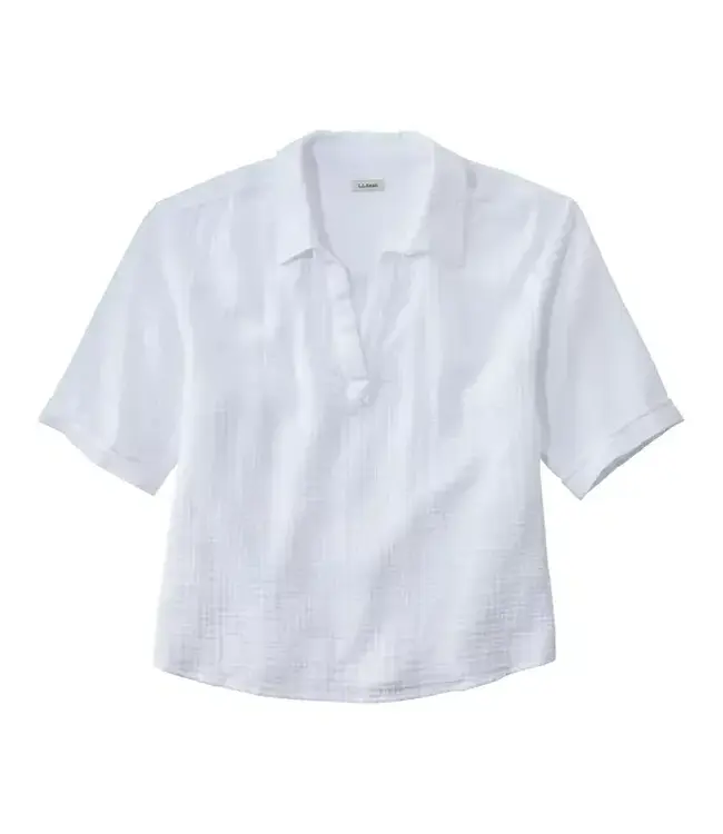 L.L.Bean W's Cloud Gauze Shirt, Polo