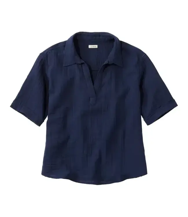 L.L.Bean W's Cloud Gauze Shirt, Polo