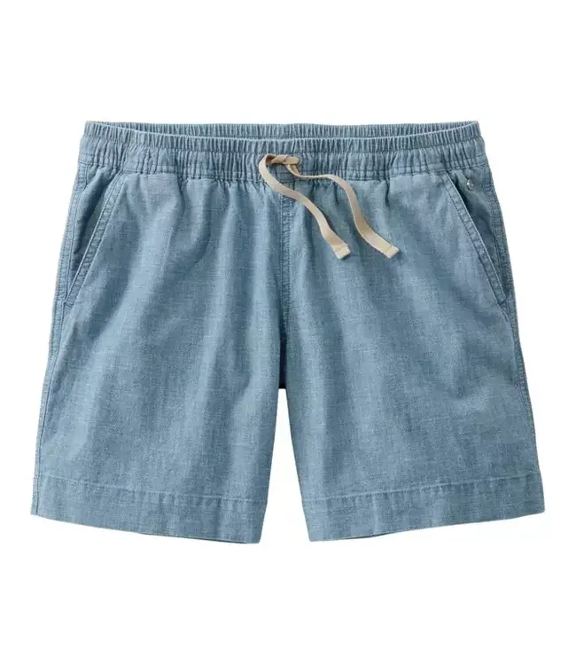 L.L.Bean W's Lakewashed Dock Shorts, Mid-Rise Chambray