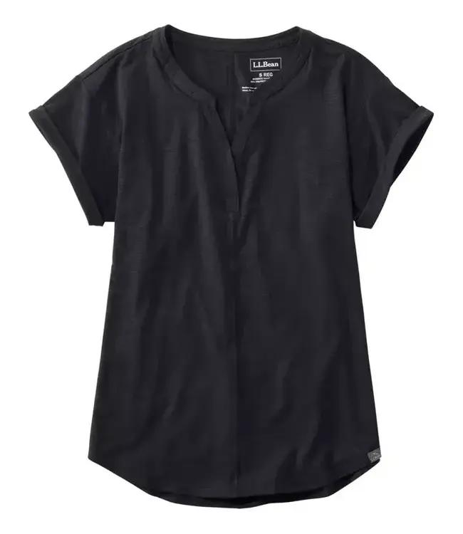 L.L.Bean W's S/S Streamside Tee, Splitneck