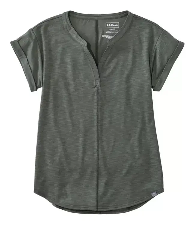 L.L.Bean W's S/S Streamside Tee, Splitneck