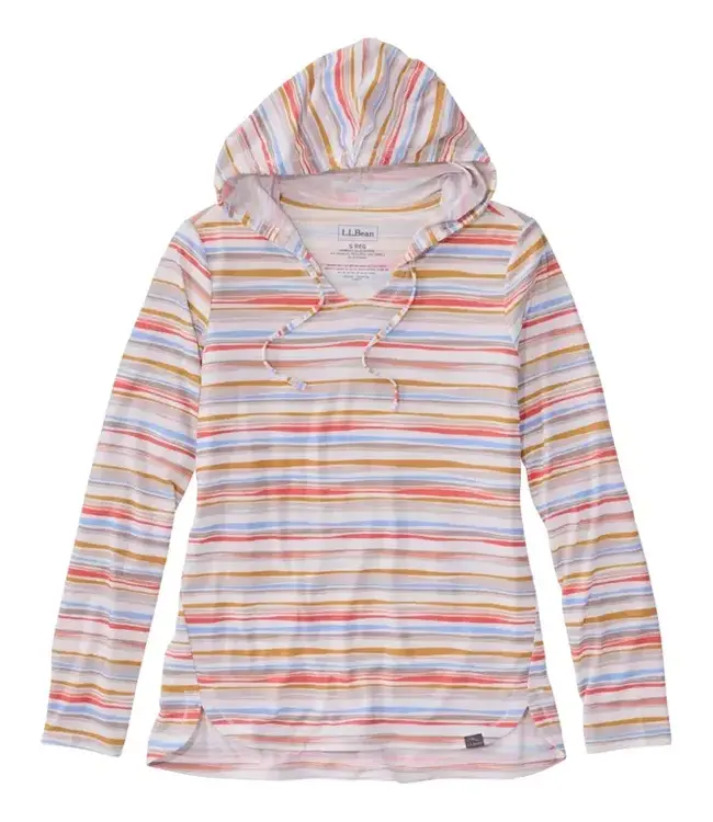 L.L.Bean W's L/S Everyday SunSmart® Hoodie Stripe