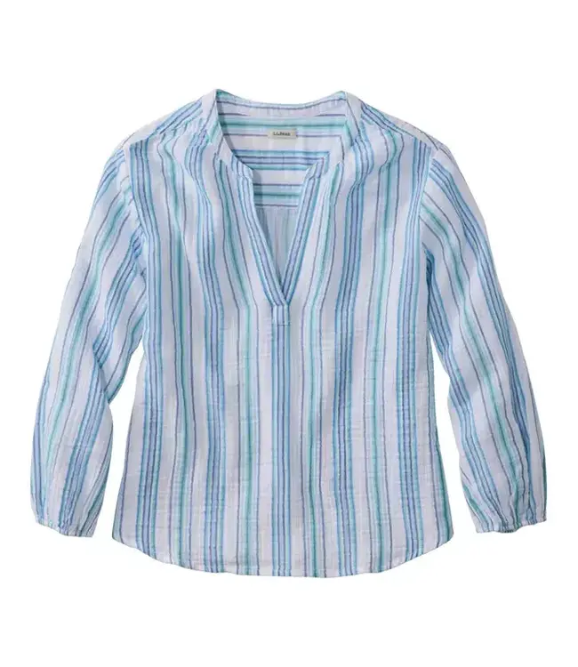 L.L.Bean W's Cloud Gauze Shirt, Splitneck Popover