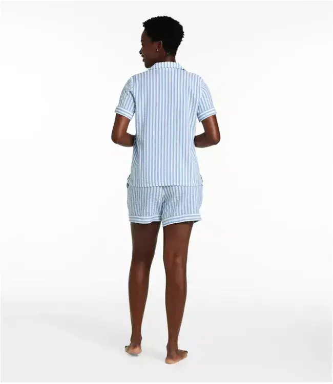 L.L.Bean W's Bean's Seacoast Seersucker Short Set