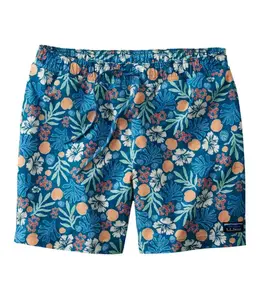 L.L.Bean M's Vacationland Stretch Swim Trunks, Print, 6"