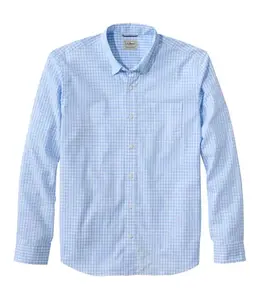 L.L.Bean M's L/S Comfort Stretch Performance® Shirt, Slightly Fitted Untucked Fit, Plaid