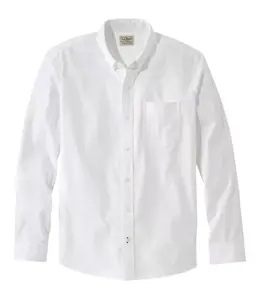 L.L.Bean M's Comfort Stretch® Oxford Shirt, Slightly Fitted Untucked Fit