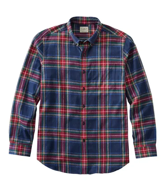 L.L.Bean M's Scotch Plaid Flannel Shirt, Traditional Fit