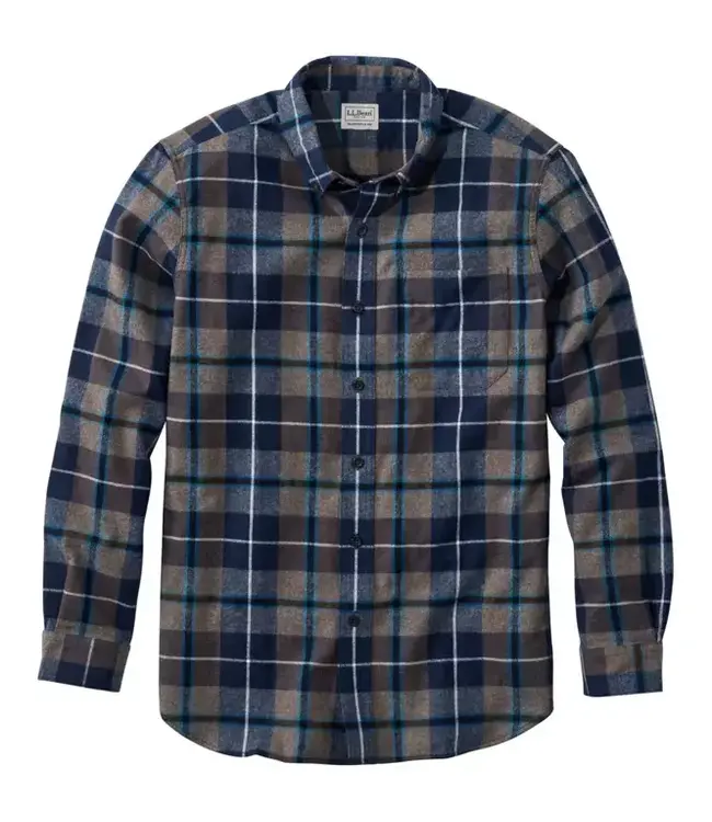 L.L.Bean M's Scotch Plaid Flannel Shirt, Traditional Fit