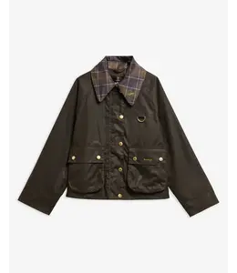 Barbour W's Icons Tartan Collar Spey Waxed Jacket