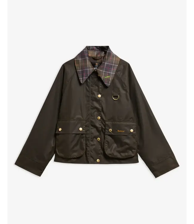 Barbour W's Icons Tartan Collar Spey Waxed Jacket