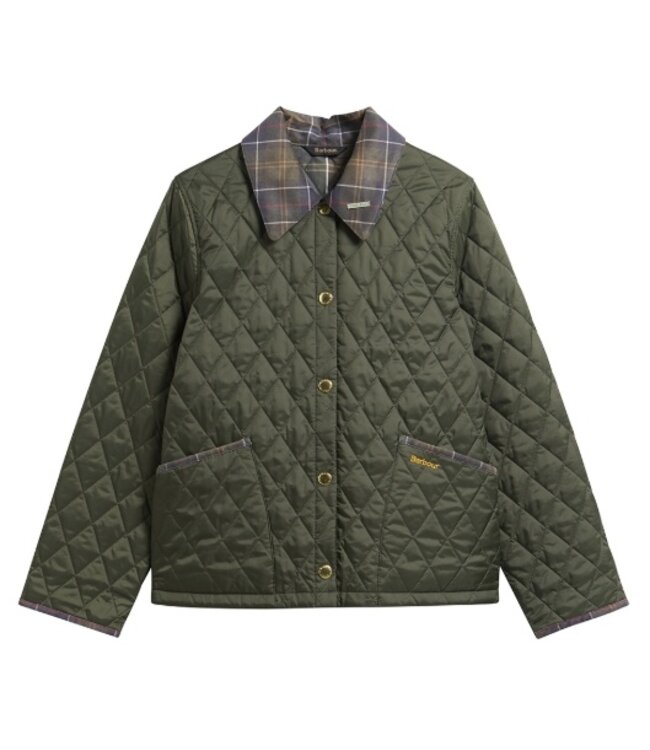 Barbour W's Icons Tartan Collar Cropped Liddesdale Quilted Jacket