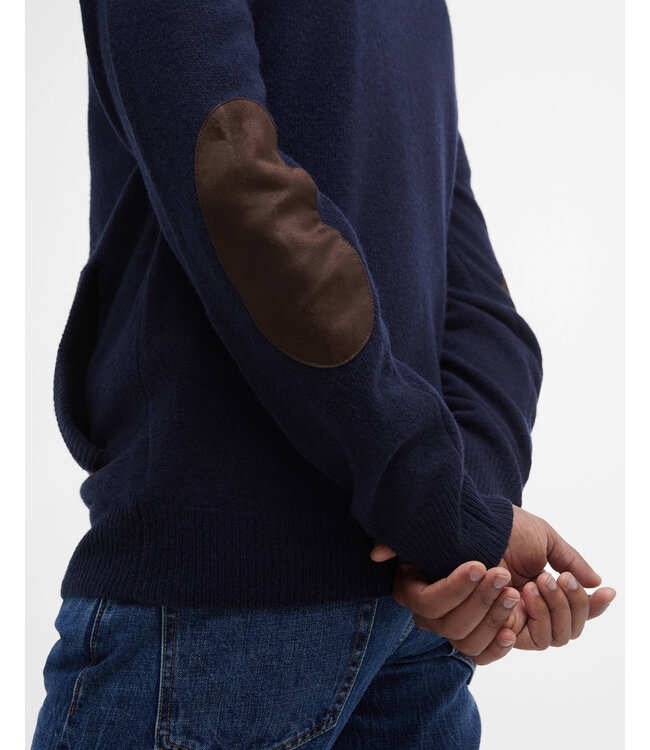 Barbour M's Essential Elbow-Patch Cardigan