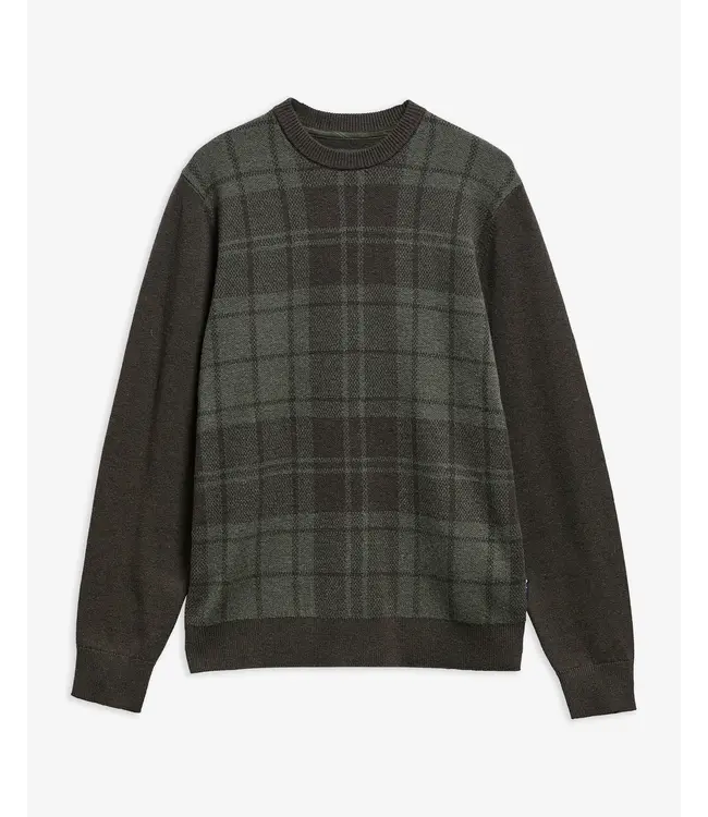 Barbour M's Mineral Tartan Crew Neck Jumper