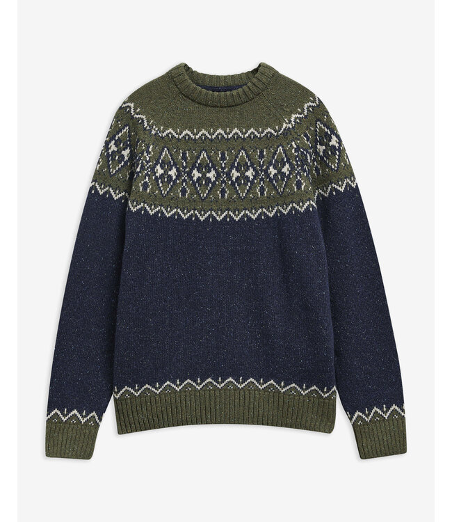 Barbour M's Tisbury Fair Isle Crew Neck Jumper