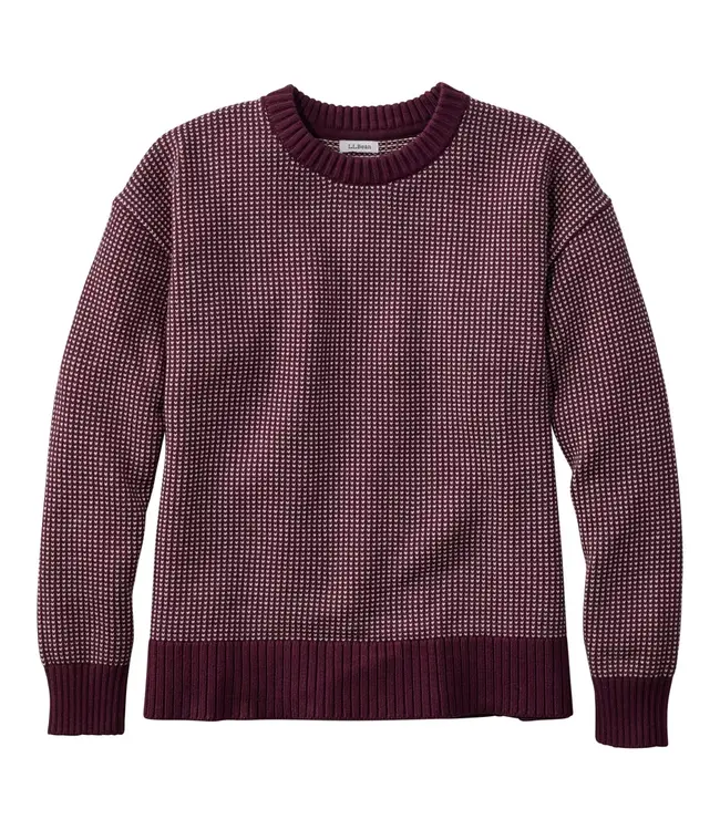 L.L.Bean W's The Original Double L® Sweater, Crewneck Bird's-Eye