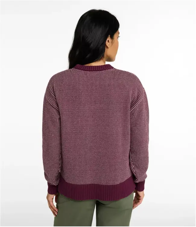 L.L.Bean W's The Original Double L® Sweater, Crewneck Bird's-Eye