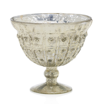 5”H X 6”D BALERI GLASS COMPOTE (AD)