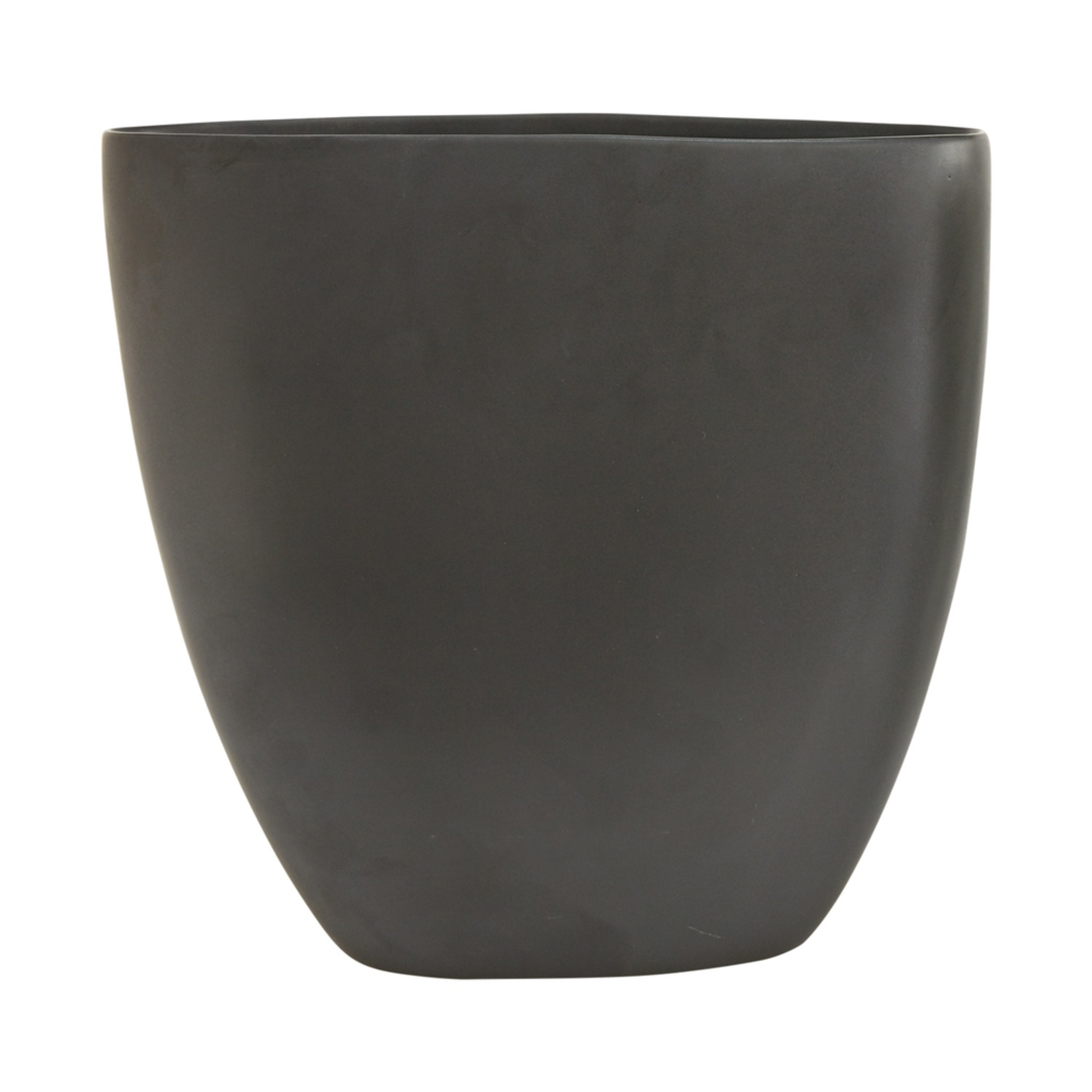 16”H X 5.5” BLACK SASSO CERAMIC VASE (AD