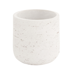 5.25”X 5.25”  WHITE CERAMIC  HERA POT