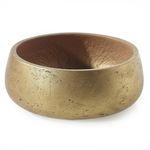 4.5"H X 11.5" GOLD CERAMIC MECCA LOW BOWL