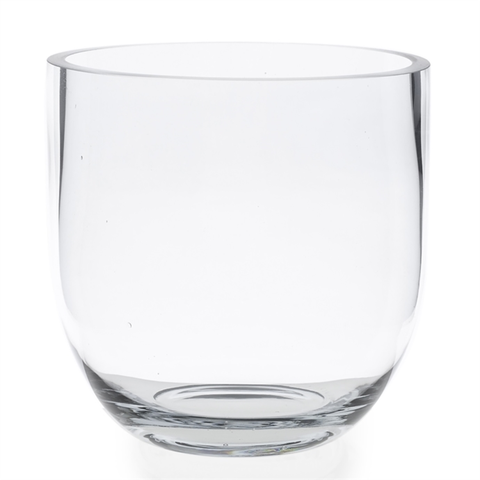 8”x8" CLEAR FAT BOWL VASE (AD)