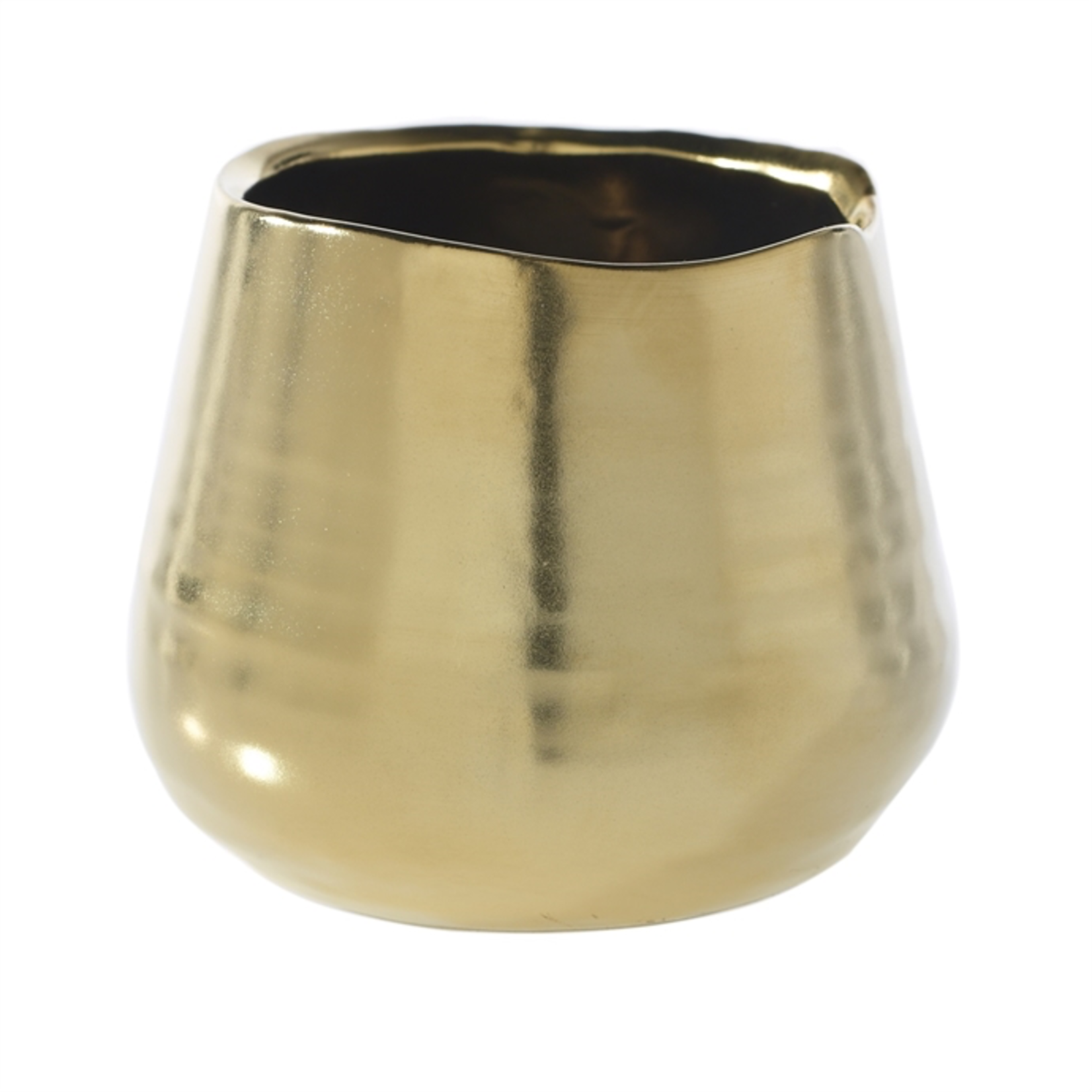 3.25" x 3"h GOLD Tegan Pot and Vase (AD)