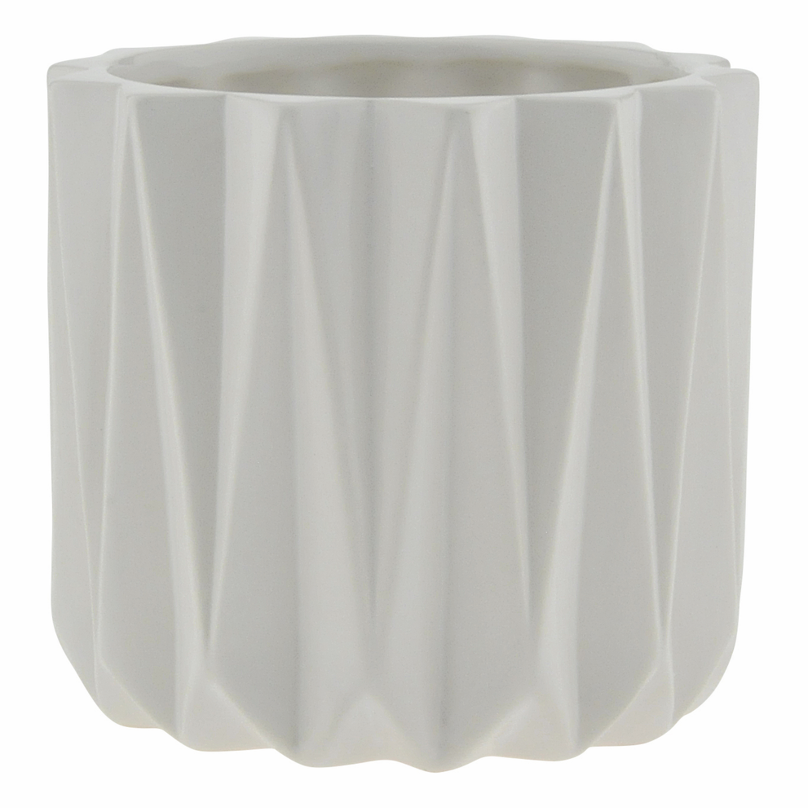 5.5” X 5.5” ROUND VERTICAL DESIGNS CERAMIC POT