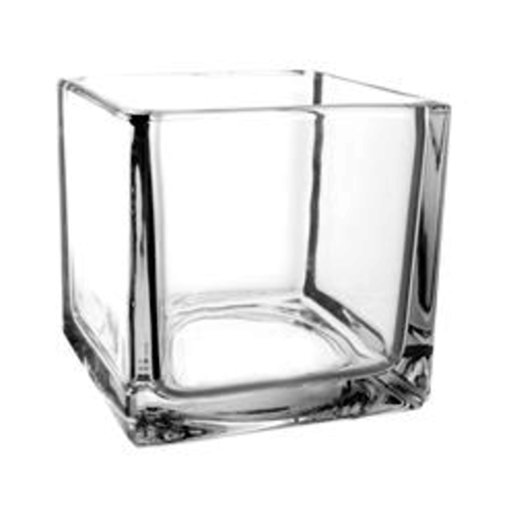 6" X 6" X 6"  CLEAR GLASS CUBE VASE