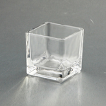 2.5” x 2.5” x 2.5” SQUARE GLASS CUBE VOTIVE