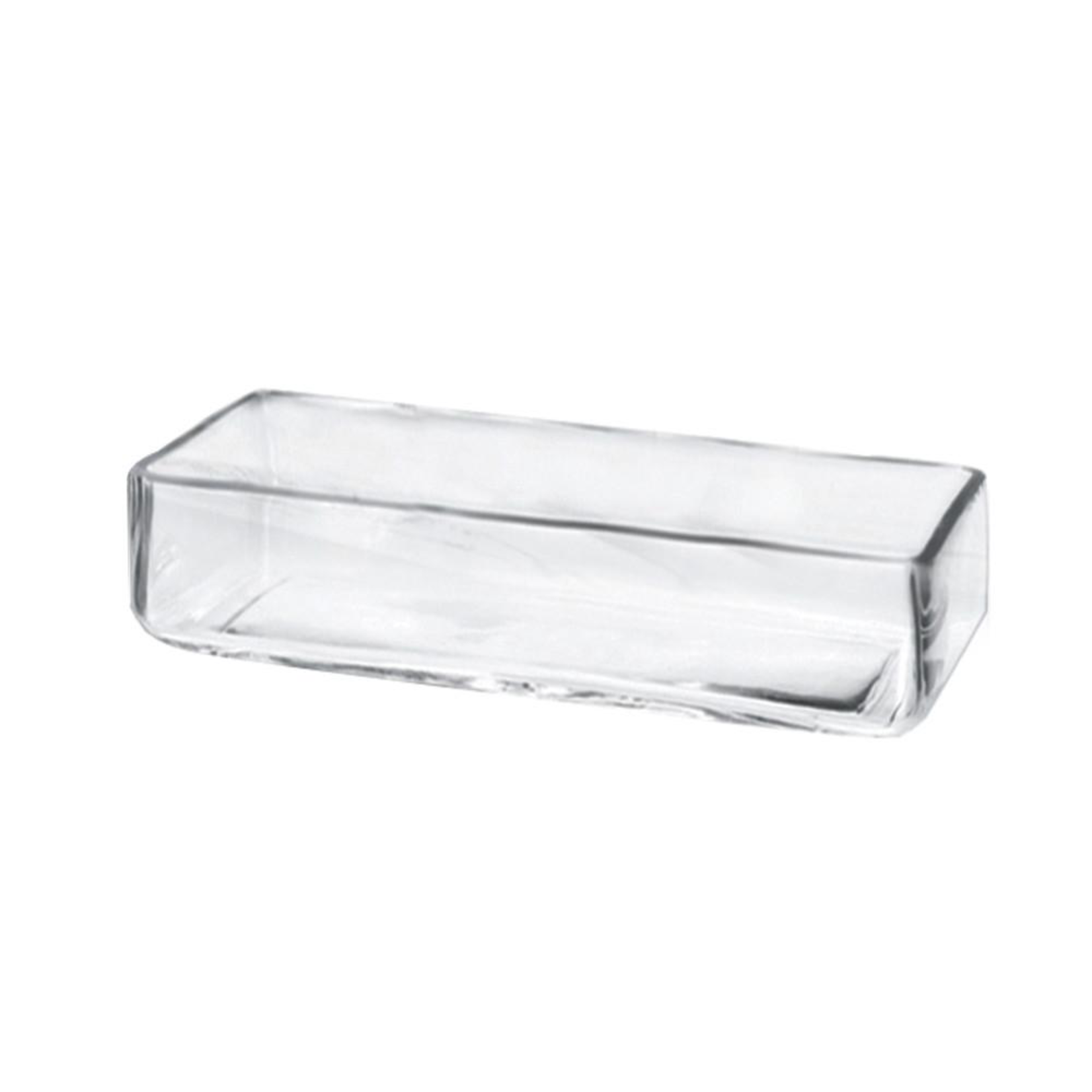 3.25"H X 16" X 4"LOW RECTANGLE GLASS VASE