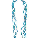 33"" 7 MM TEAL BEADED NECKLACE (PACK OF 12)