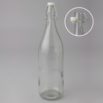 3½" X 12½" glass bottle with latch, NO DISCOUNT